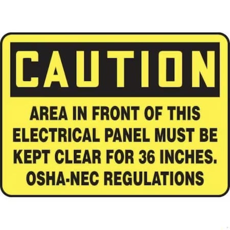 Accuform OSHA CAUTION SAFETY LABEL AREA IN FRMELC639XV FRMELC639XV